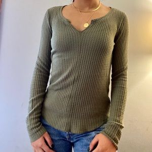 Waffle knit top
